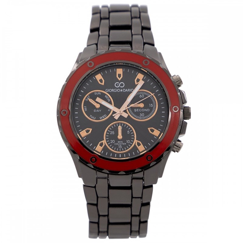 Montre Homme GIORGIO bracelet Acier Noir