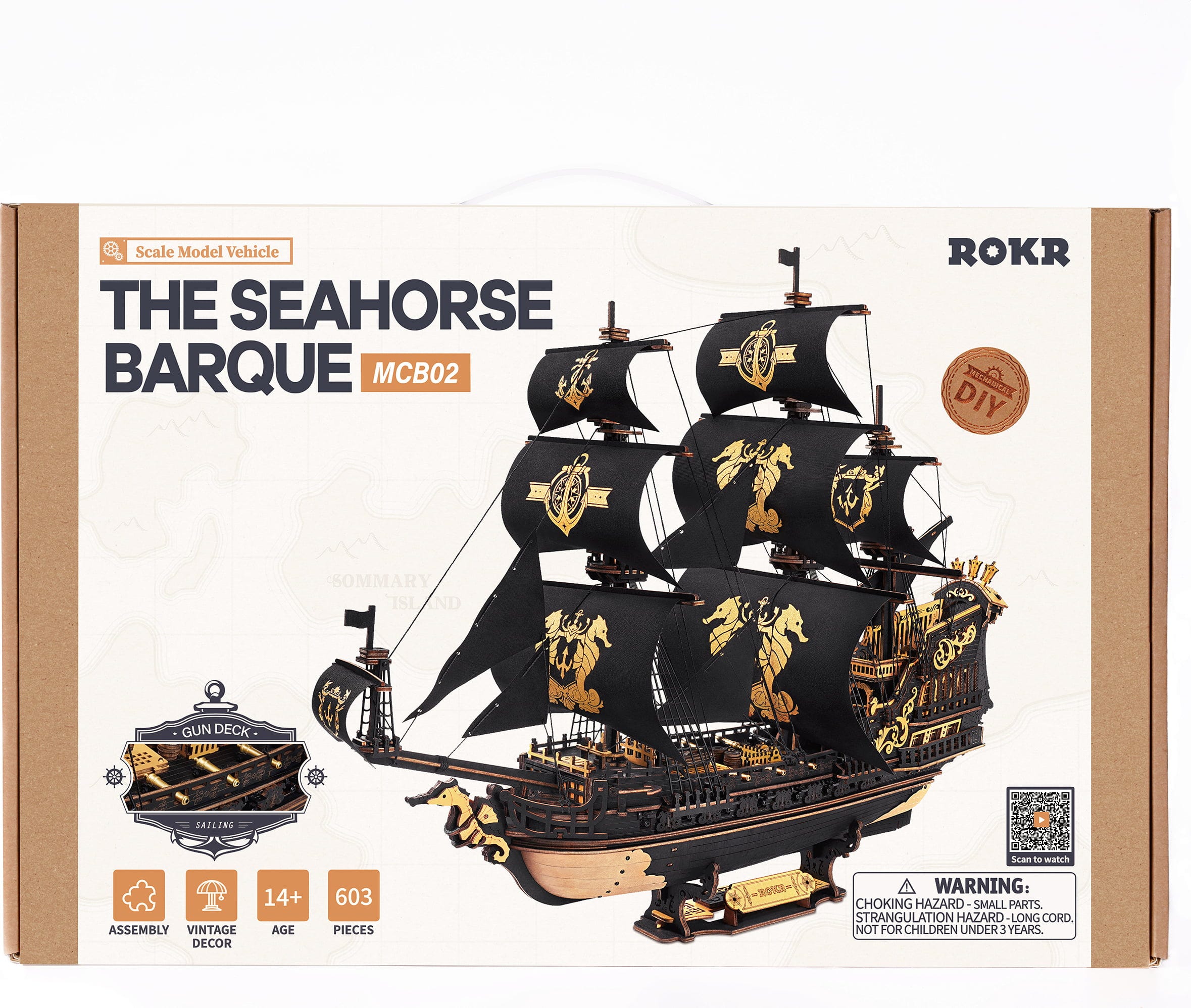 ROKR  The Seahorse Barque    3D Holzpuzzle: Legende der schwarzen Meere
