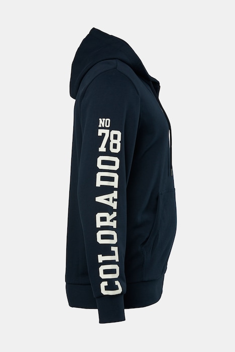 John F. Gee Hoodiejacke, Ärmelprint, Kängurutasche, bis 8 XL
