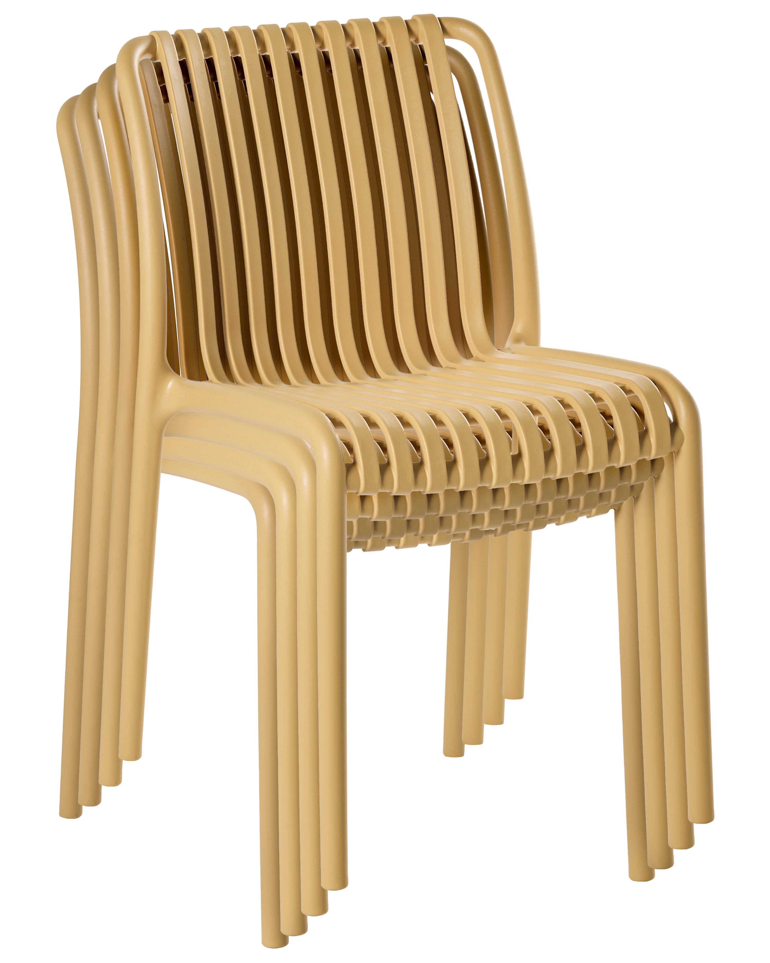 Set van 4 tuinstoelen ARICCIA Mosterdgeel