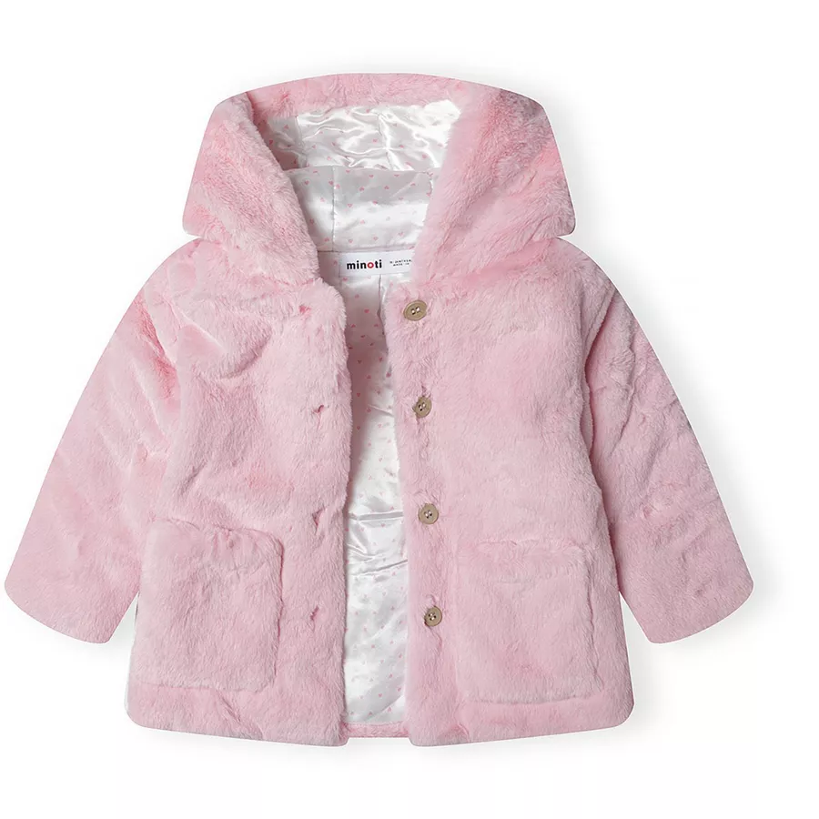 MINOTI Fellimitatjacke Hellrosa