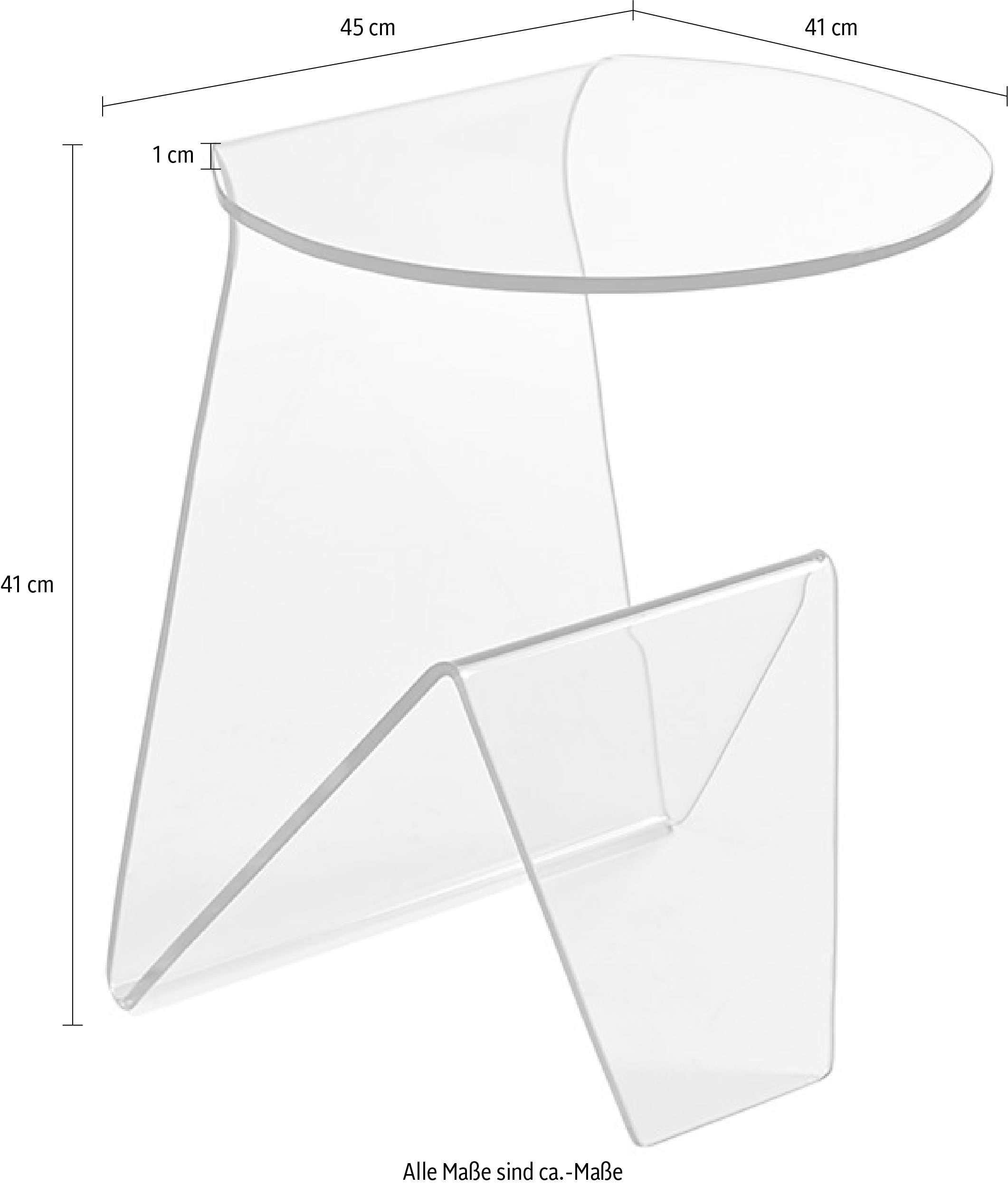 Paroli Beistelltisch Sicherheitsglas ESG