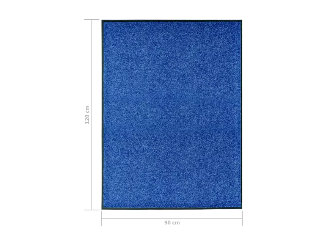 Paillasson lavable Bleu 90x120 cm