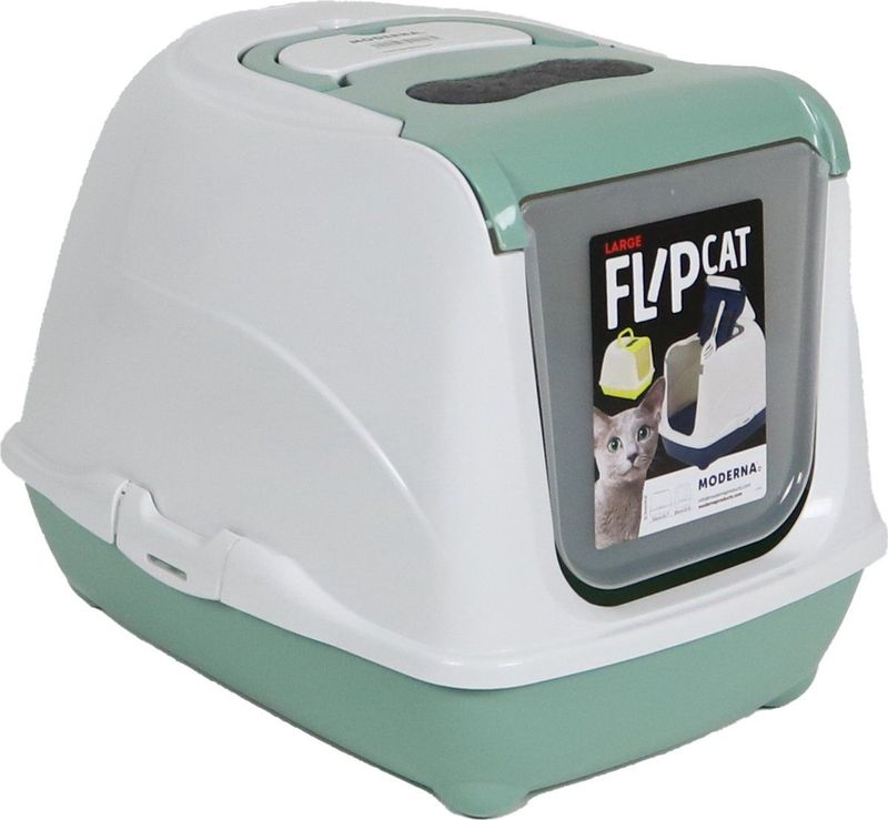Kattenbak - Flip Cat - 57cm - Inclusief Schep en Geurfilter