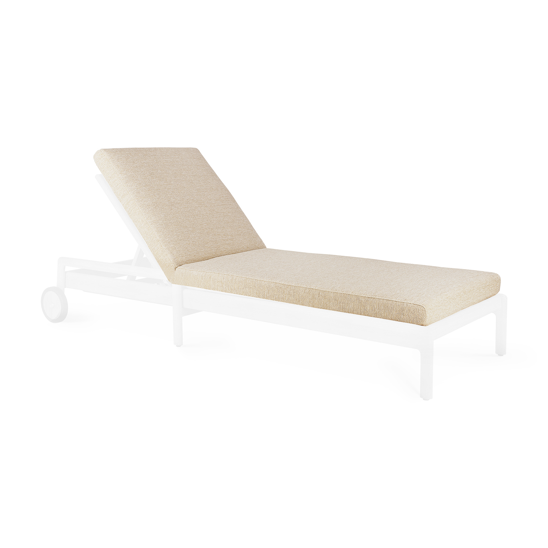 Teak Jack lounge chair - outdoor - dik kussen naturel