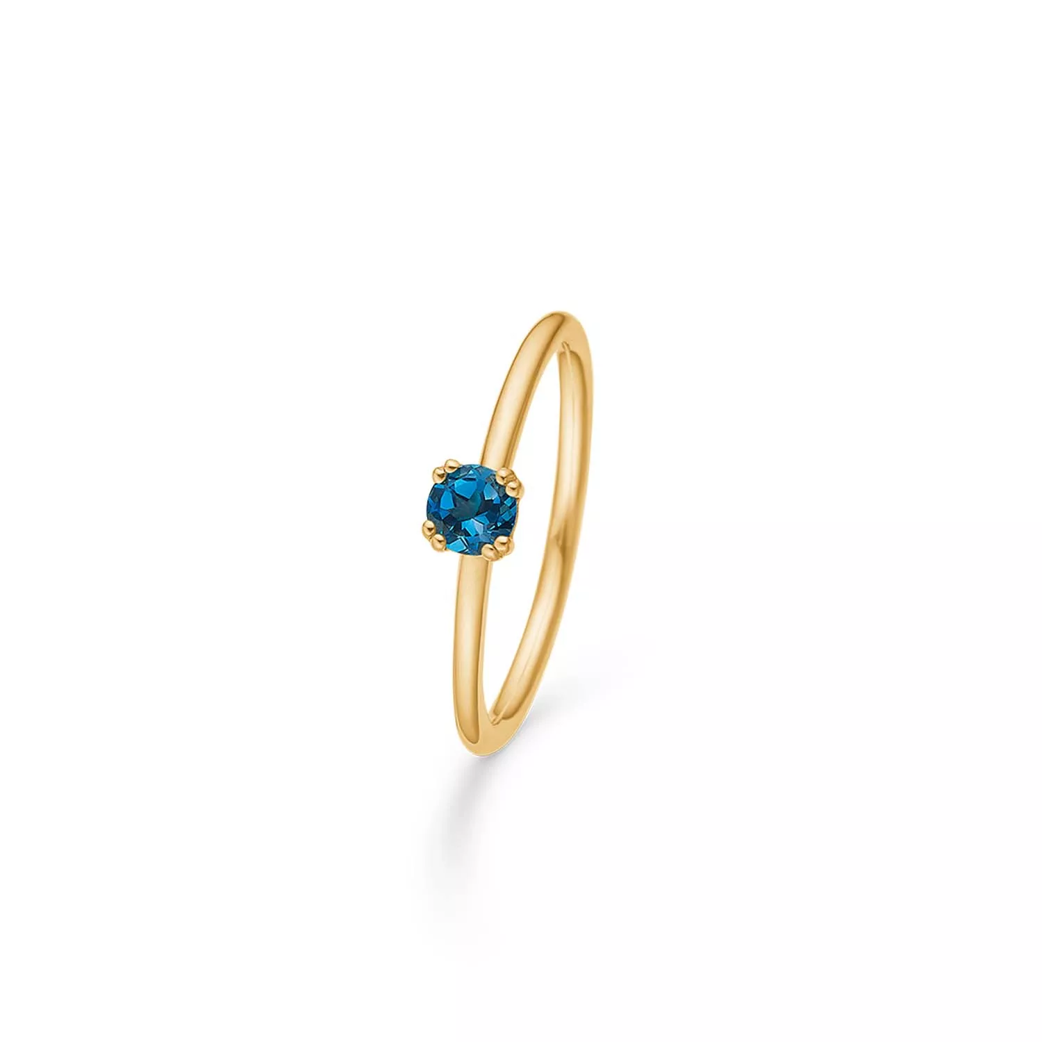 Mads Z Poetry Solitaire London Blue Ring 14 kt. Guld 1546051