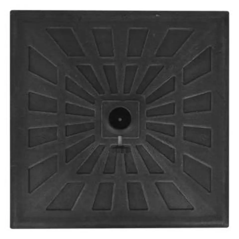 vidaXL - Parasolvoet - Zwart - Staal