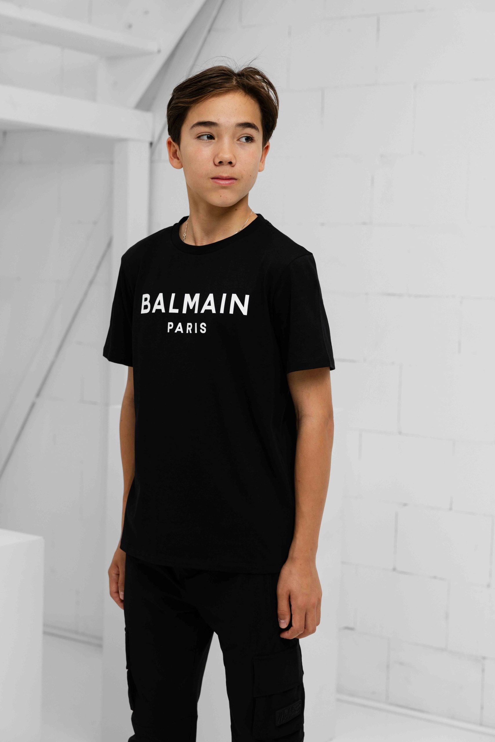 Balmain BX8P01 T-Shirt Kids Zwart