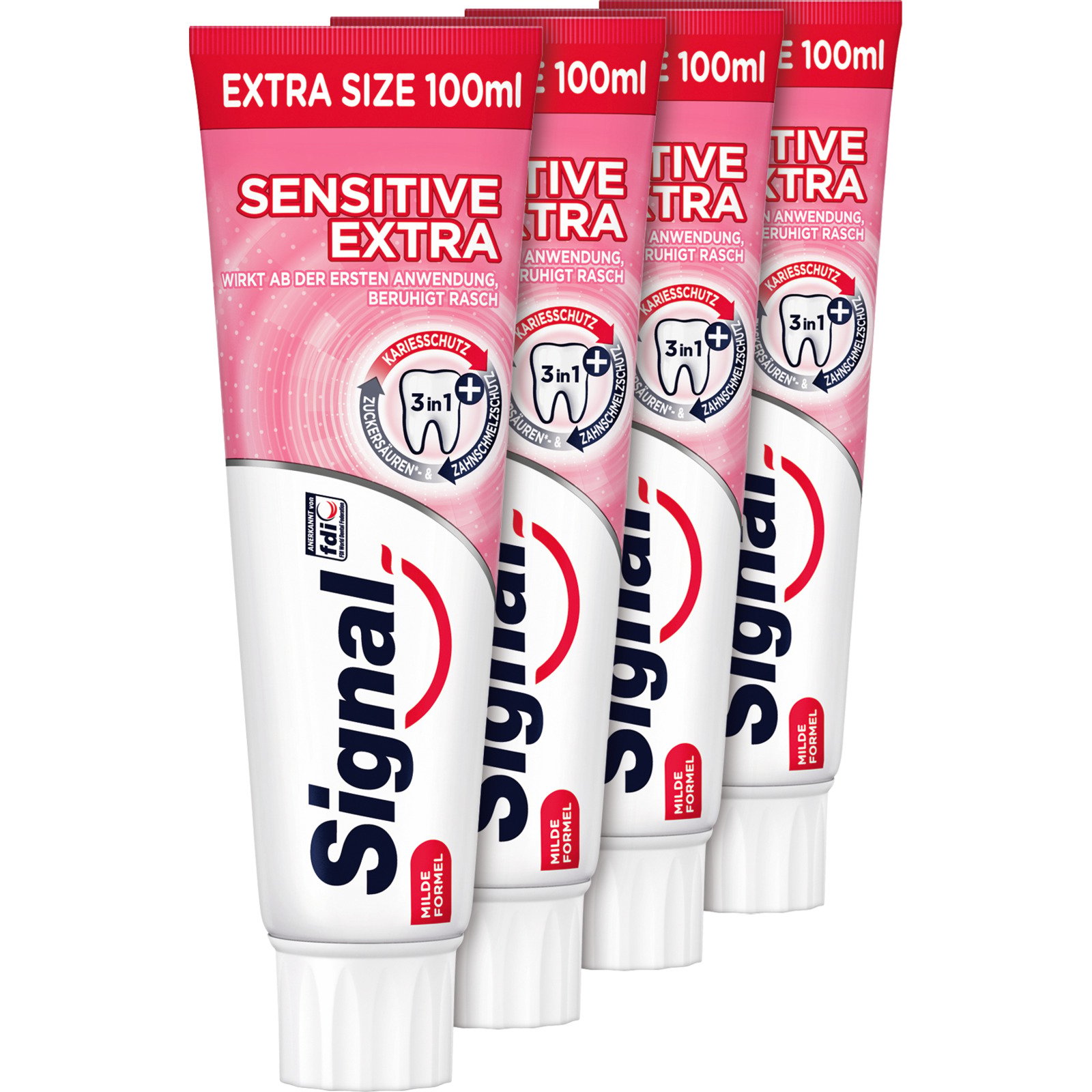 Signal Zahnpasta Sensitiv Extra 4 x 100 ml