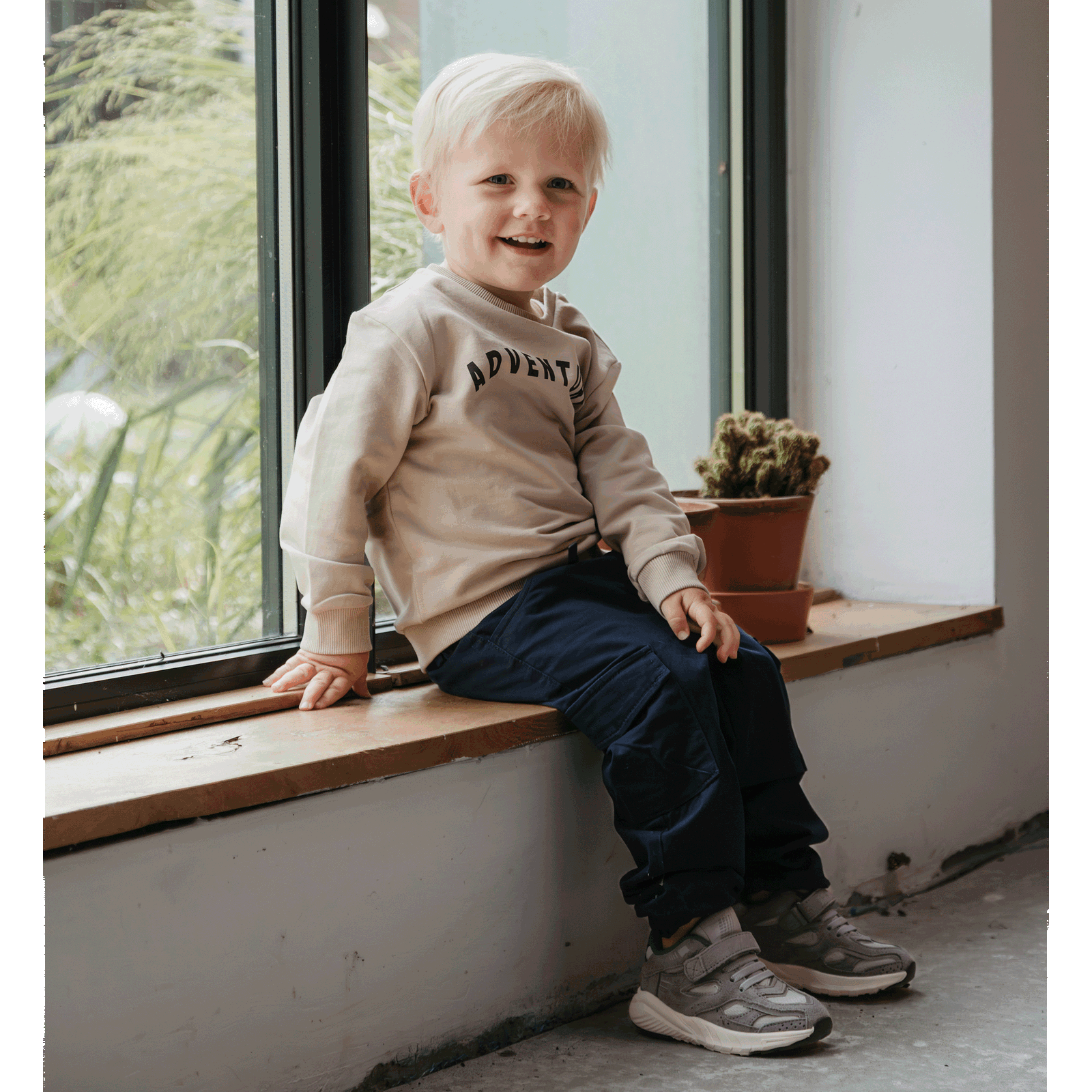Shoesme sportief grijs sneakertje Microleer, Suède | Sale