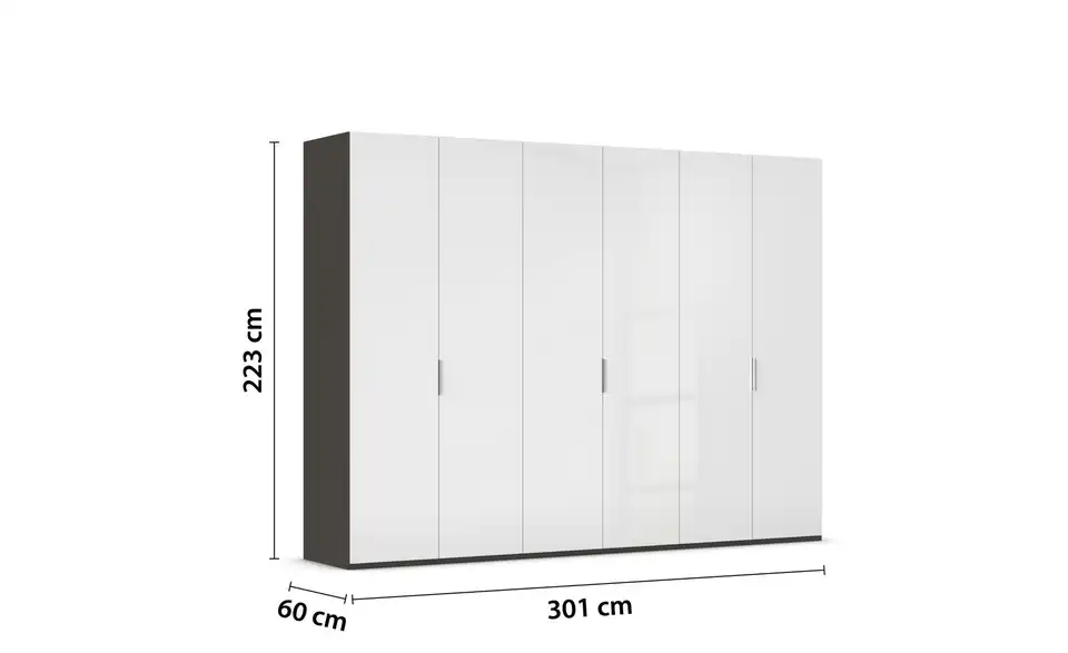 Drehtürenschrank Fifty 301 cm 6 Stück