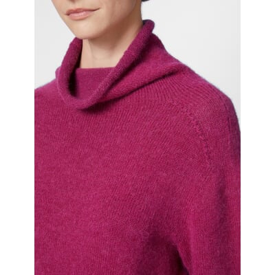 Damen-Rollkragenpullover, Magenta