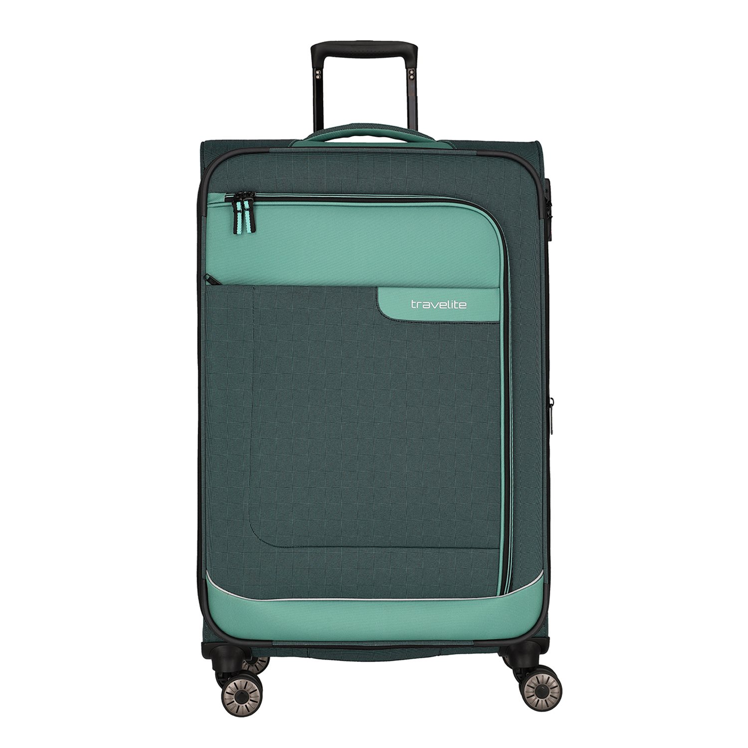 Travelite Viia 4 Wheel Trolley L Expandable green