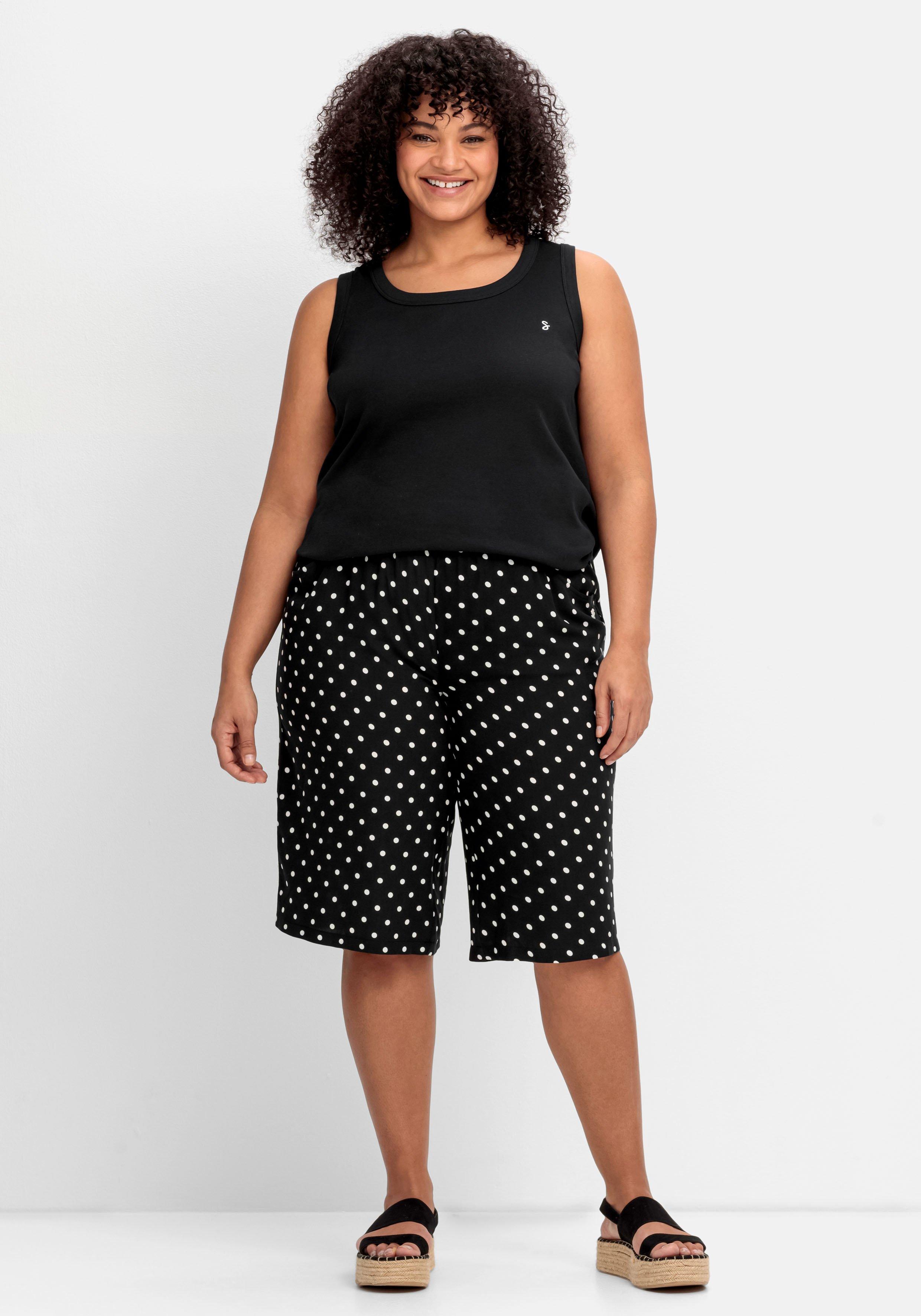 Weite Bermudas mit Gummibund