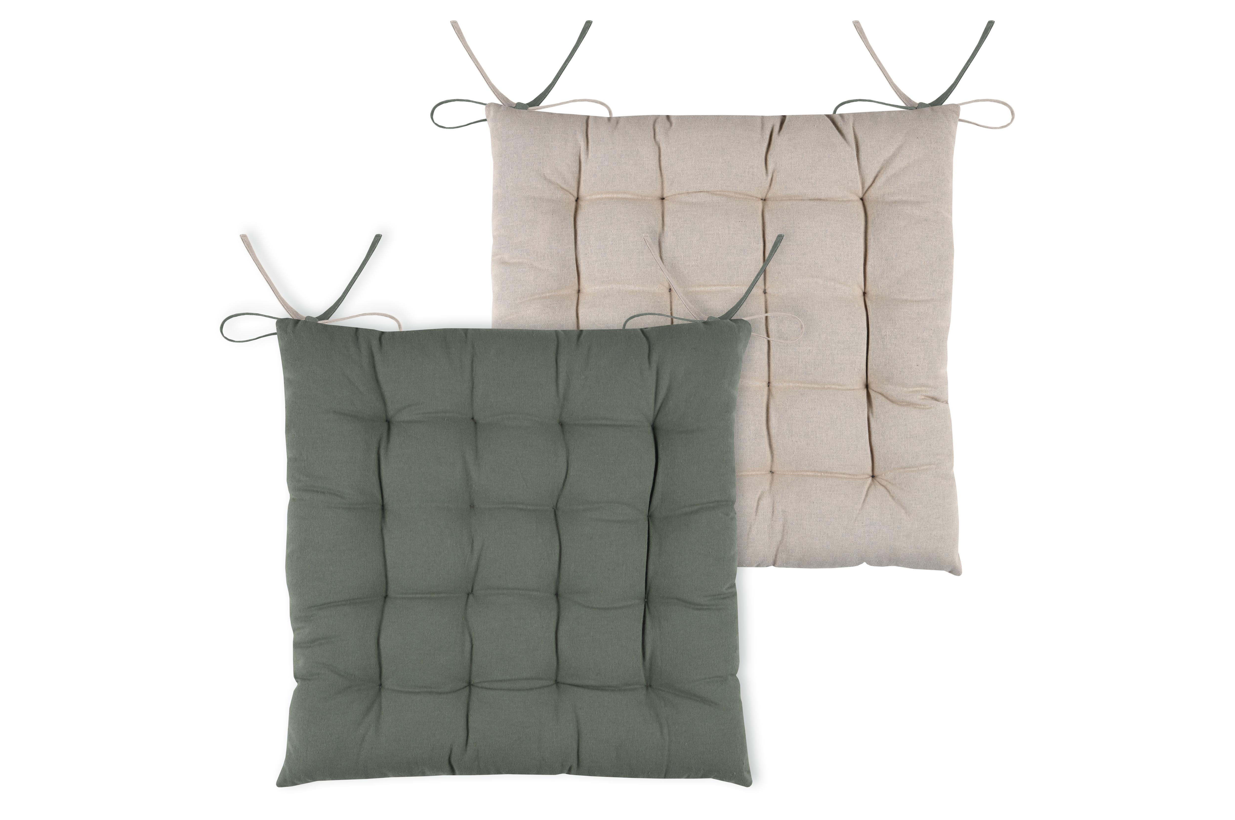 DUO GALETTE VERT LIN 16 POINTS 40X40CM