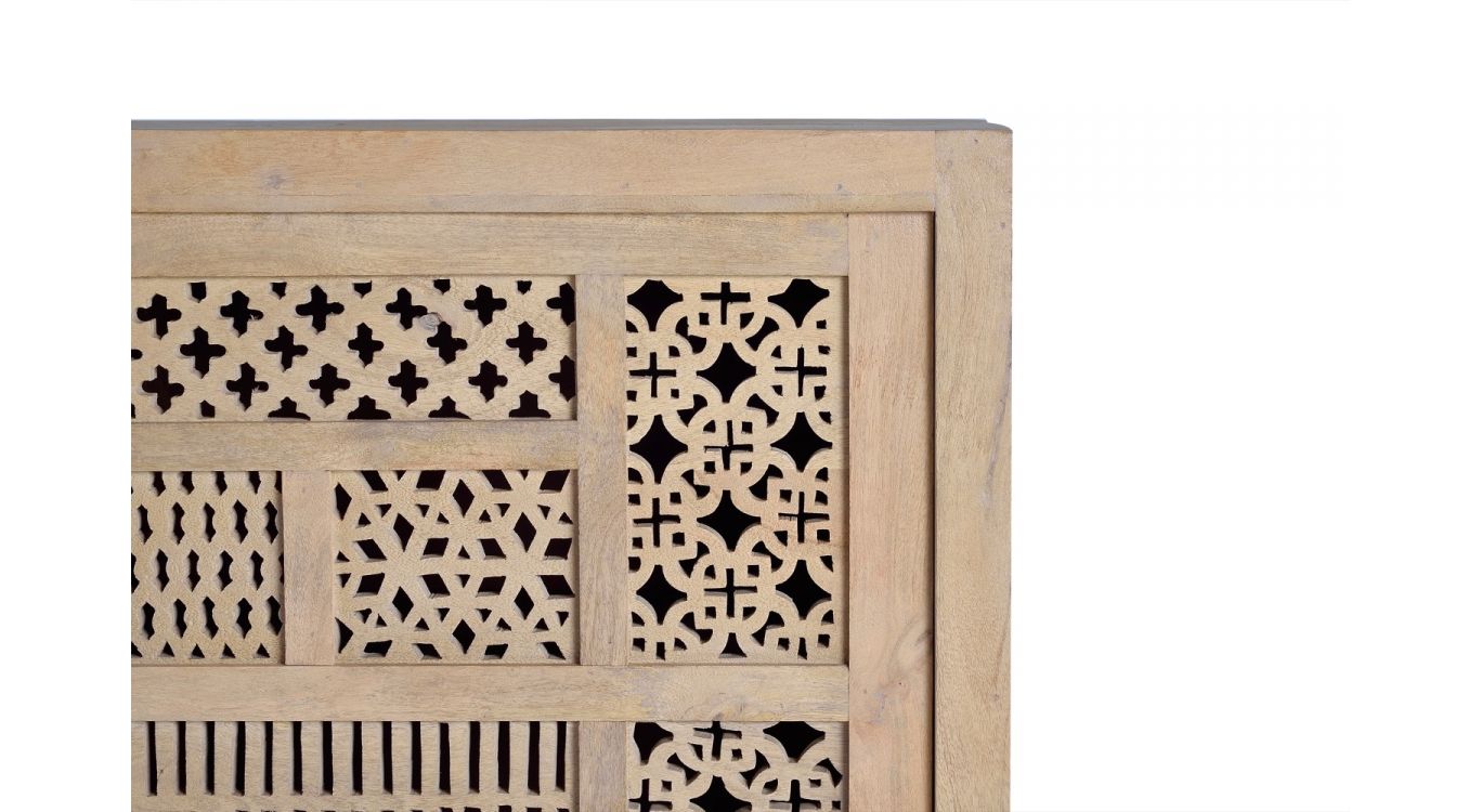 Bahut bois, fer marron 190x40x95cm - bois-fer