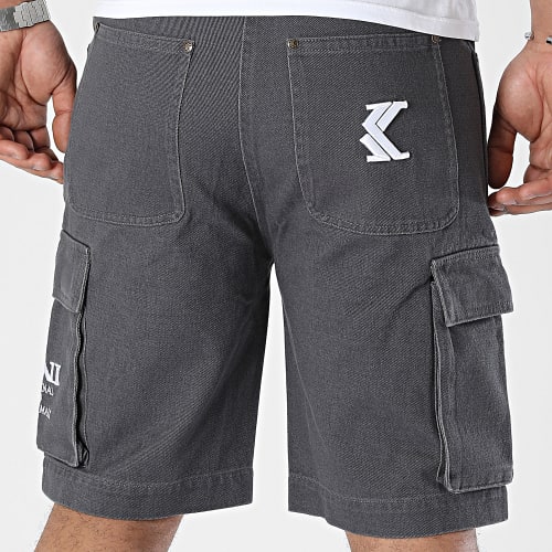 Short Cargo Jean Small Signature 6013495 Gris Anthracite