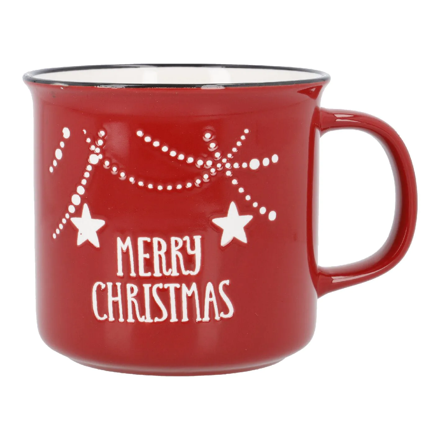 Becher Xmas/Klassik, Merry Christmas/rot, 400 ml