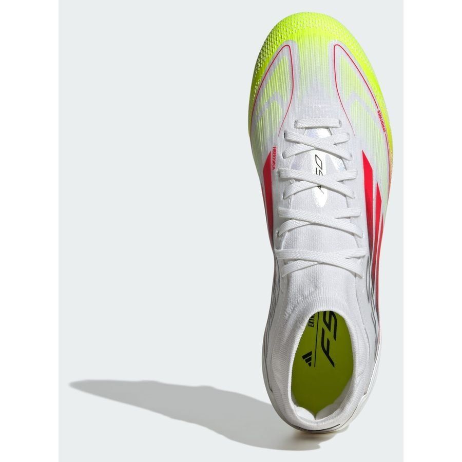adidas F50 Pro Mid FG Pure Victory - Blanc/Lucid Red/Jaune Femme