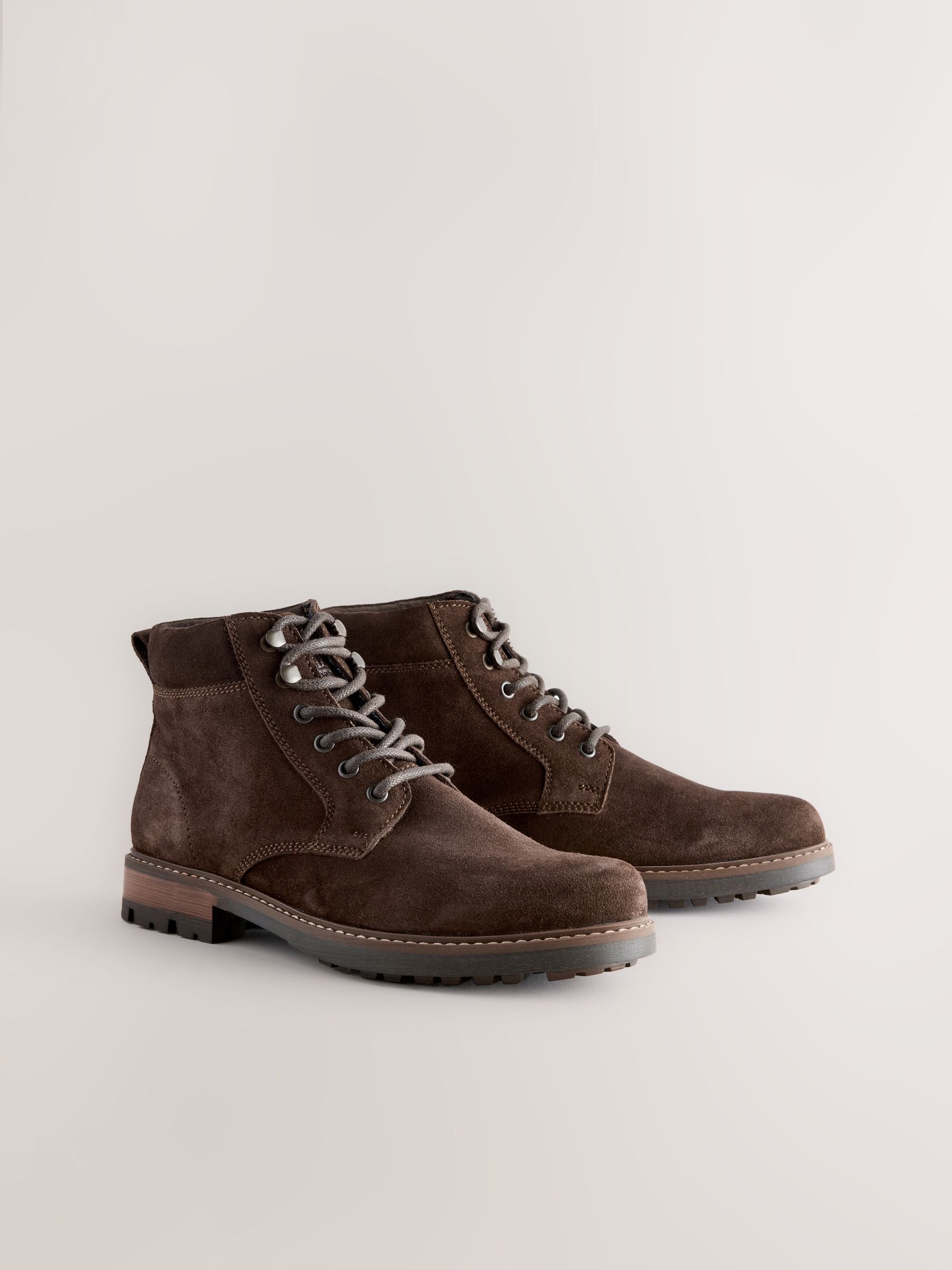Bruin - Leren hoge schoenen