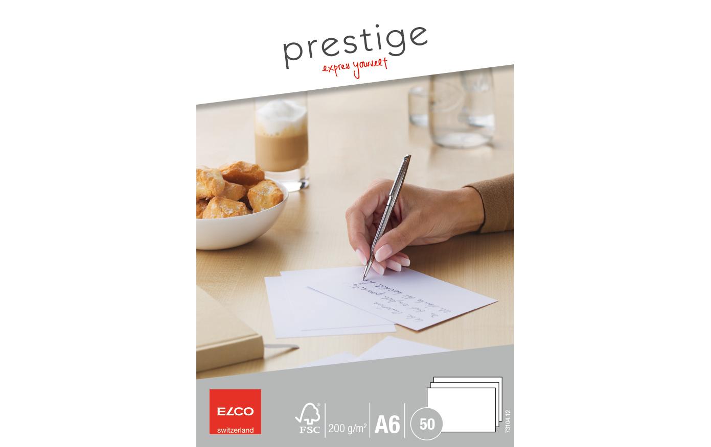 Blankokarte Prestige A6, 50 StückSchreibkarten