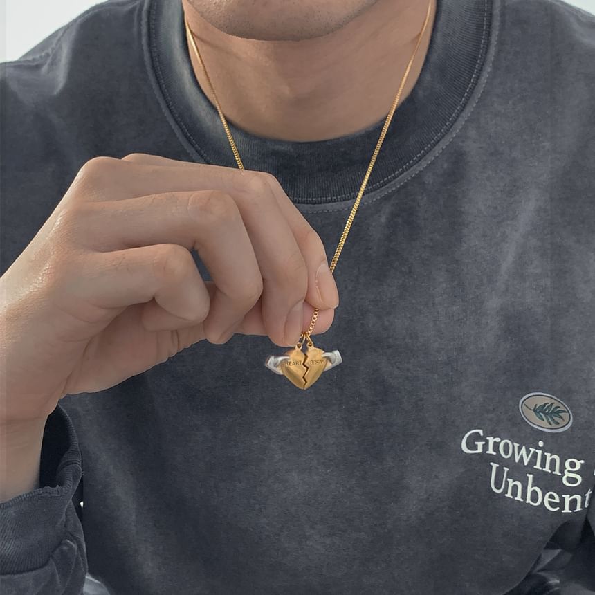 Black Degree - Hartvormige hanger ketting