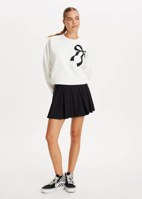 Skort met plooien zwart (ZWART)