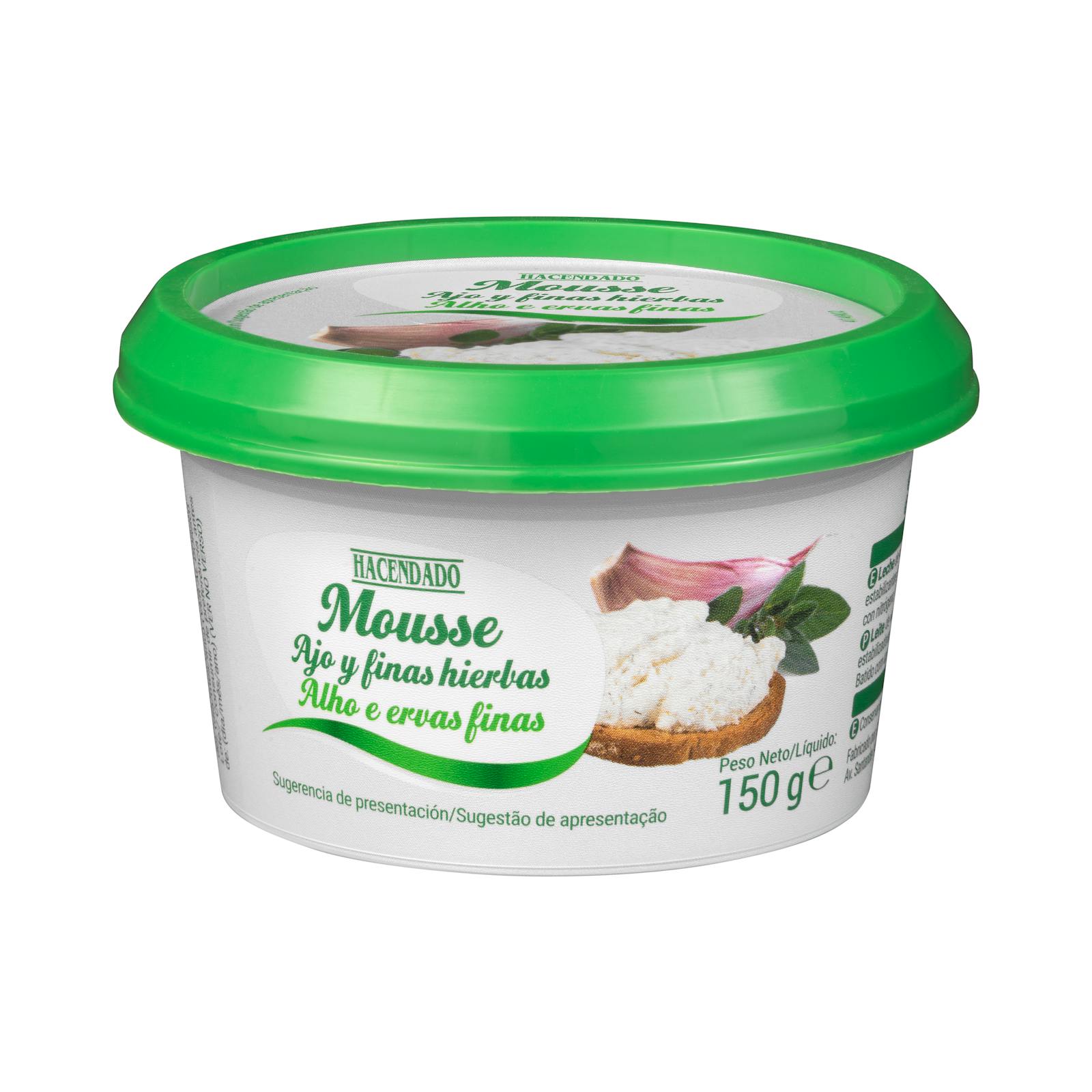 Mousse de fromage de vache à l'ail et aux fines herbes Hacendado