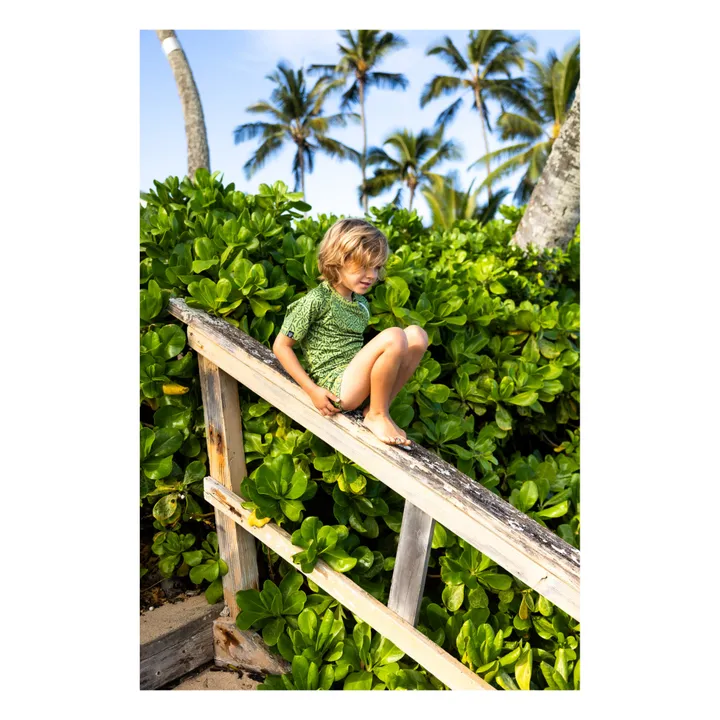 Beach & Bandits T-Shirt Anti-UV Endless Palms | Vert foncé