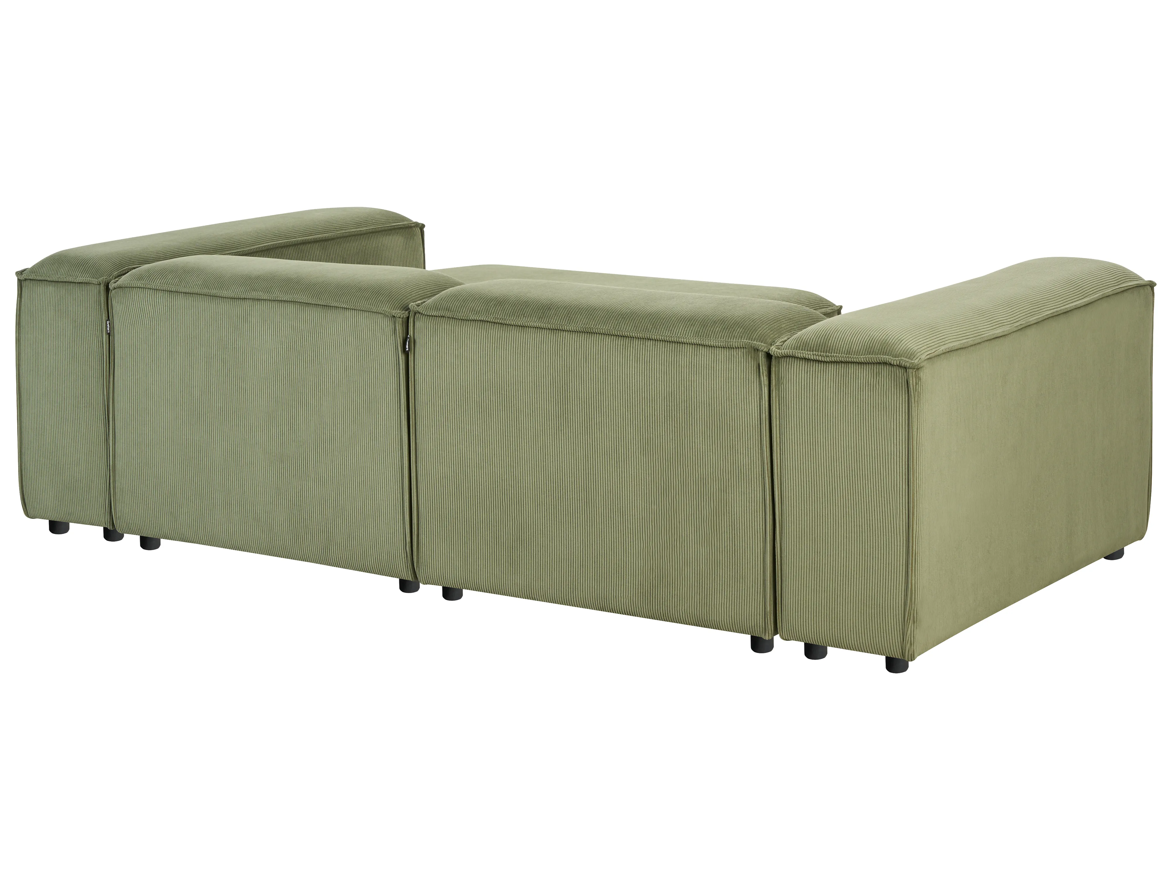 Modulaire hoekbank 3-zits ARDAL Corduroy Groen met ottomaan linkszijdig