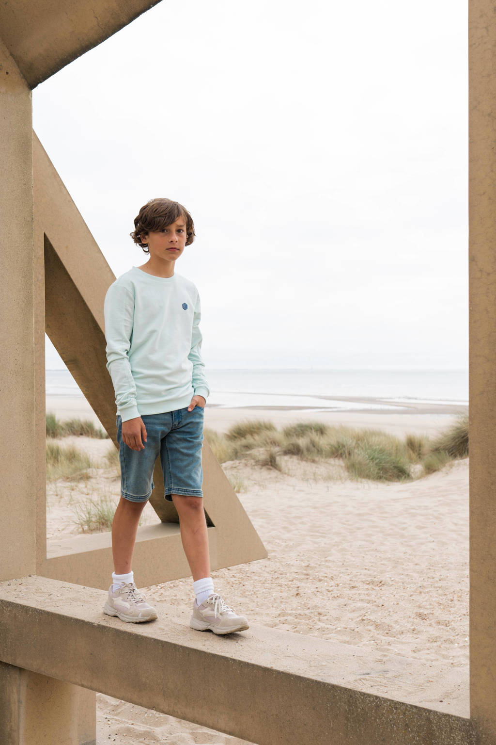 No Way Monday denim short denim blue