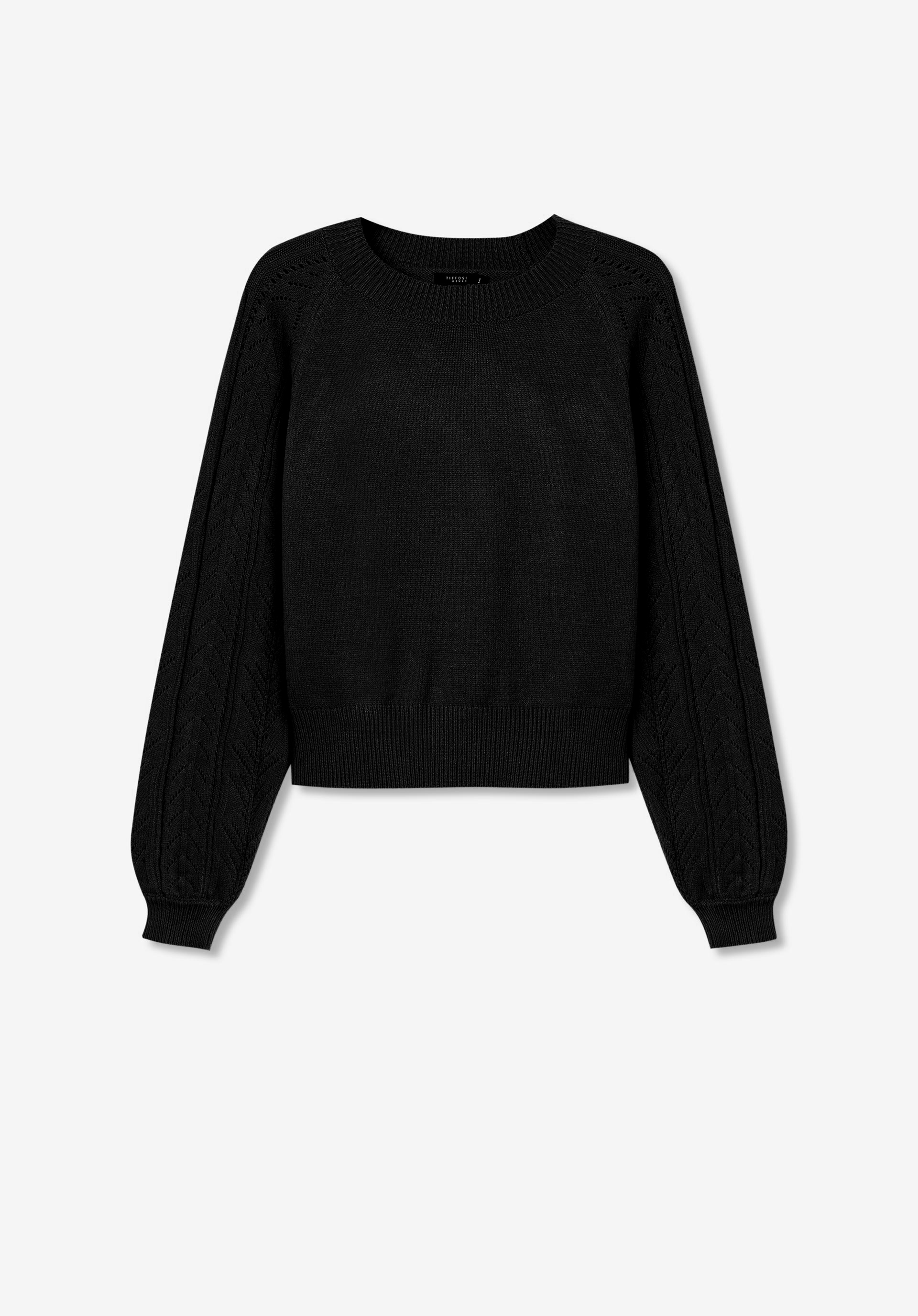 Camisola de Malha Mangas Perfuradas
