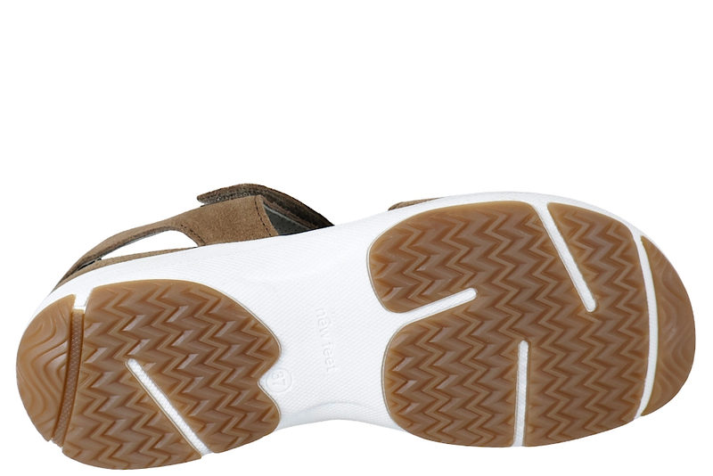 NEW FEET SANDAL I SANDFARVET RUSKIND MED LUKKET TÅ