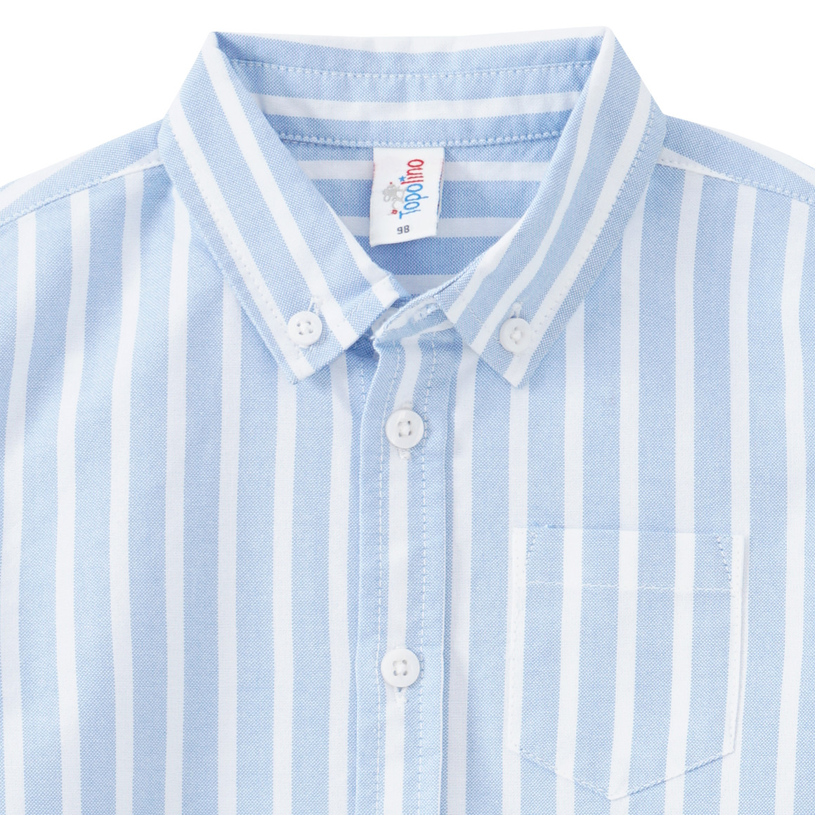 Topolino Jungen Hemd mit Streifen hellblau / weiss