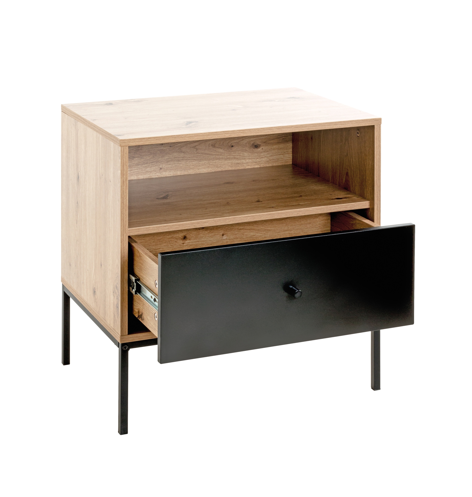 Konsole 55 x 42 cm braun/schwarz