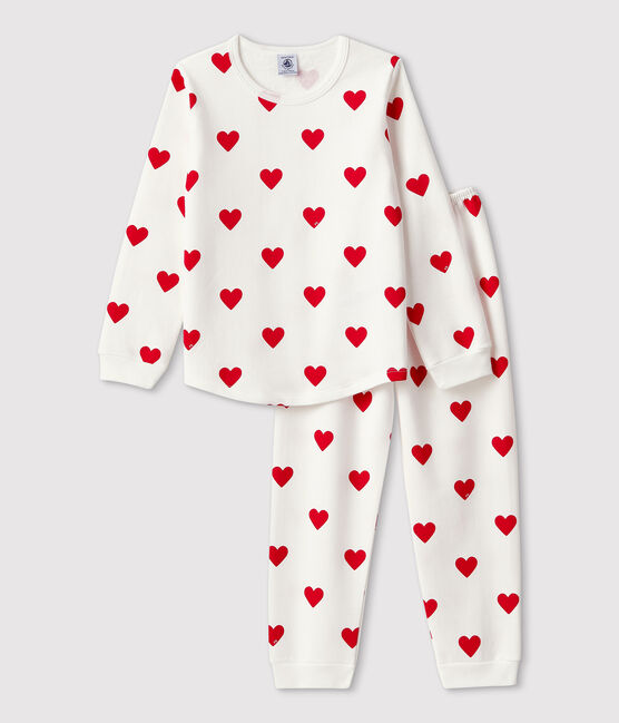 Pyjama cœur en molleton enfant