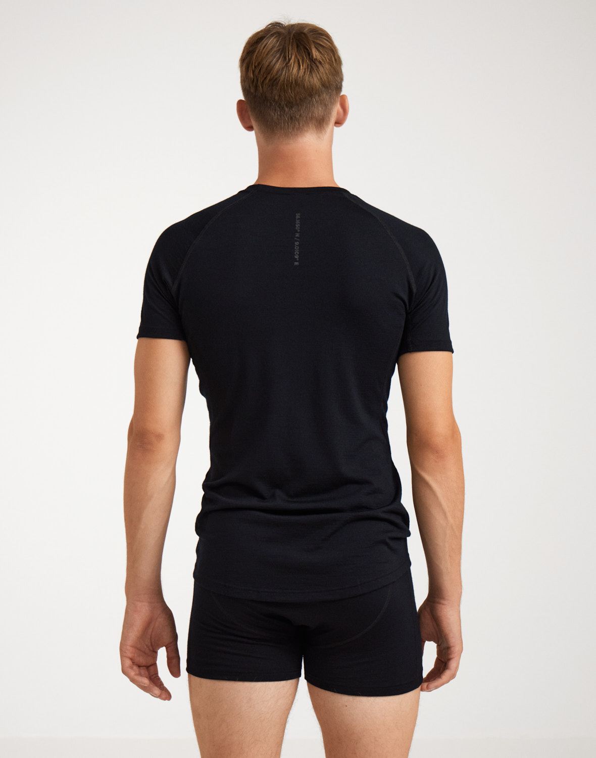 T-shirt van merinwol voor heren in Mos