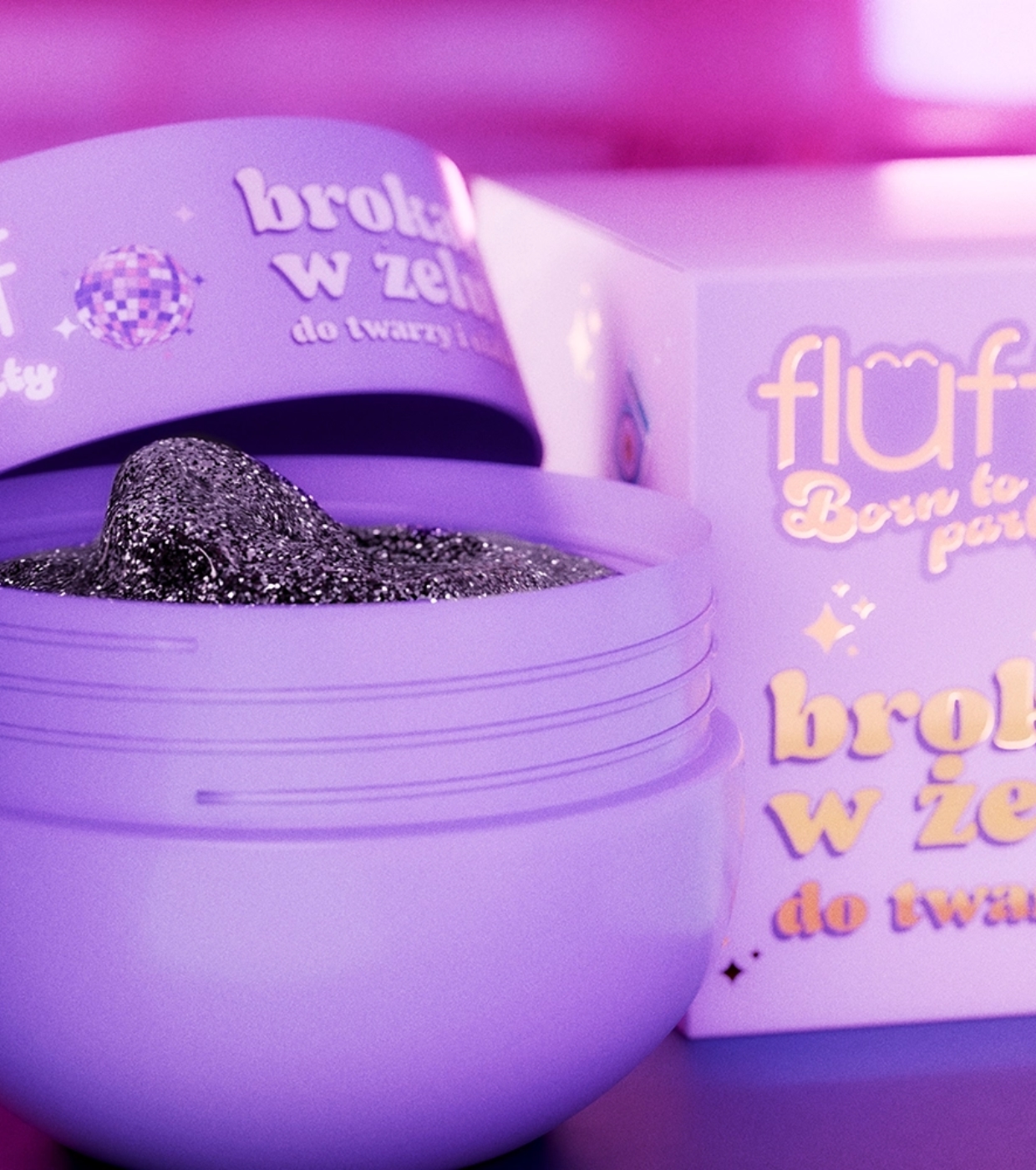 Fluff - *Born to Party* - Gel com glitter para rosto e corpo