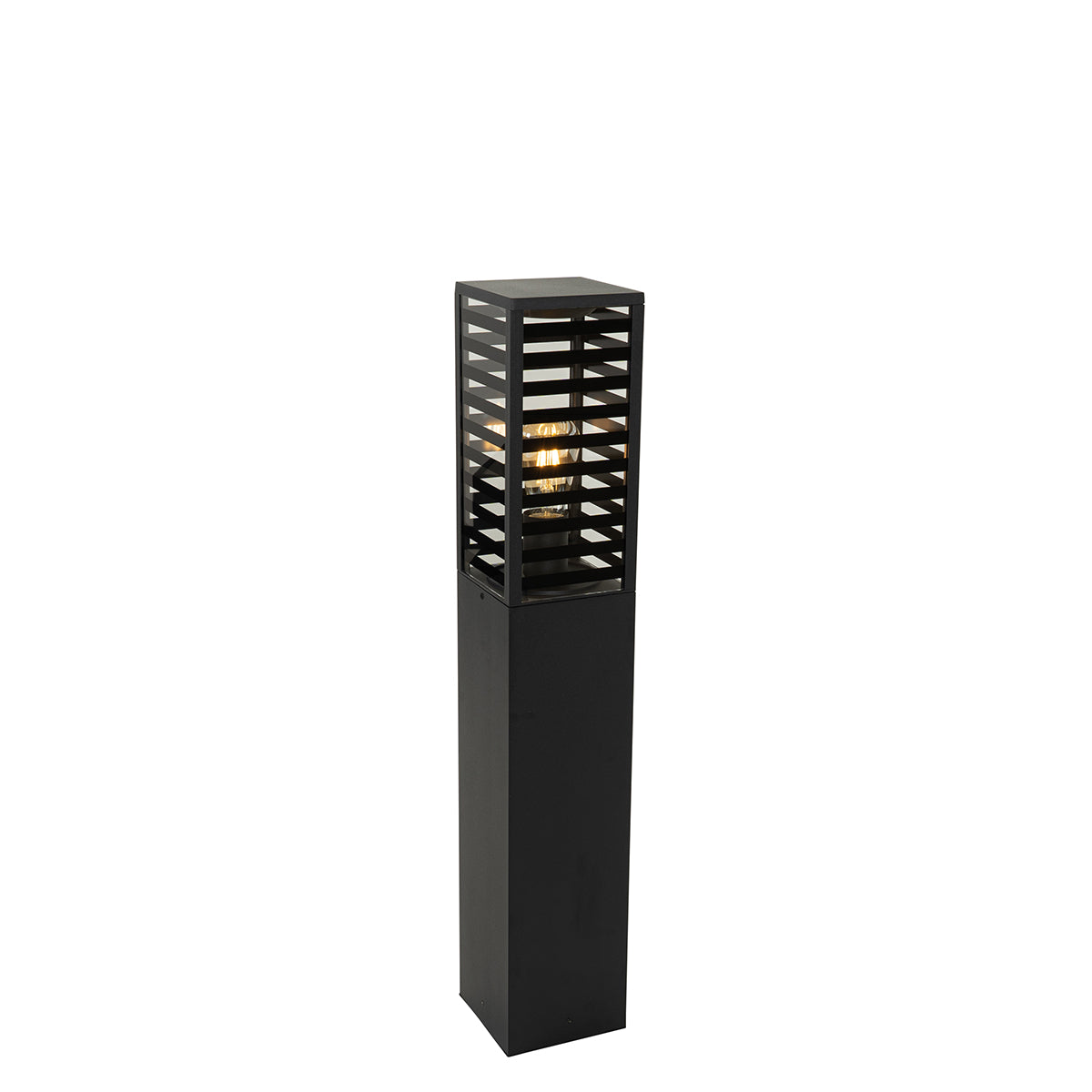 QAZQA Moderne staande buitenlamp zwart 80 cm IP44 - Reims