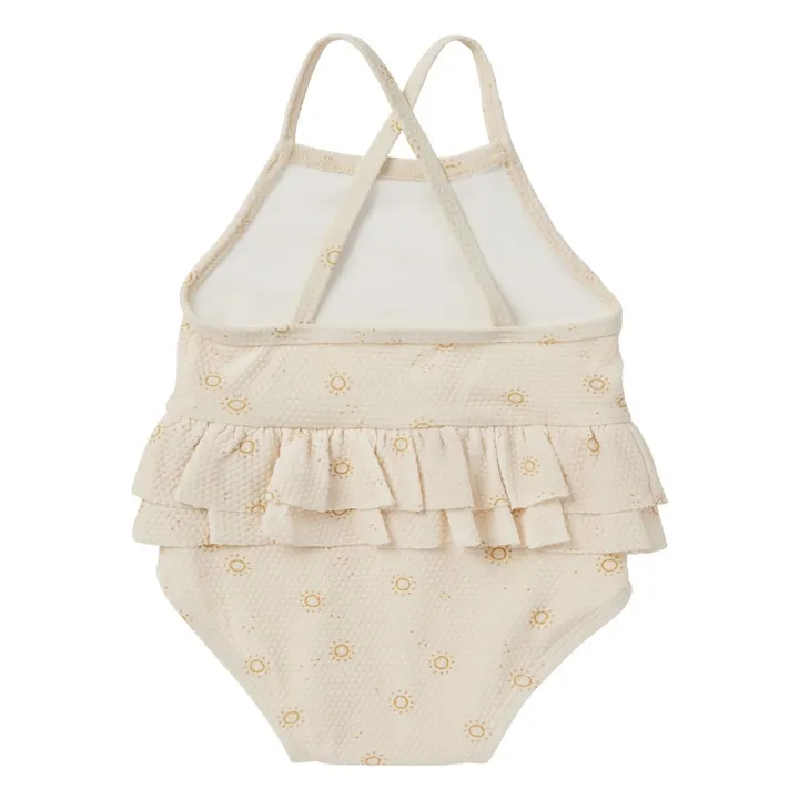 Quincy Mae Maillot 1 Pièce Volants Soleils | Ecru