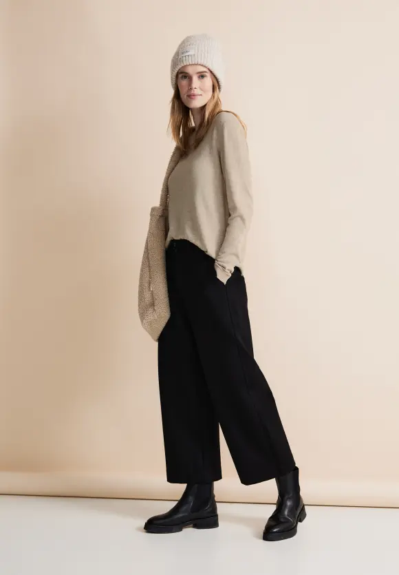 Basic Pullover - spring sand melange