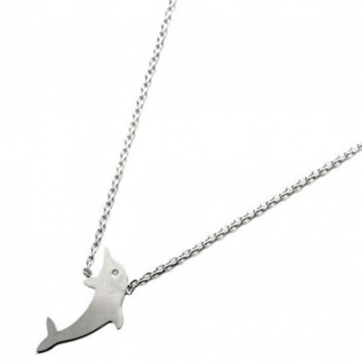 Collier breloque dauphin en argent 925°/00 - 42cm