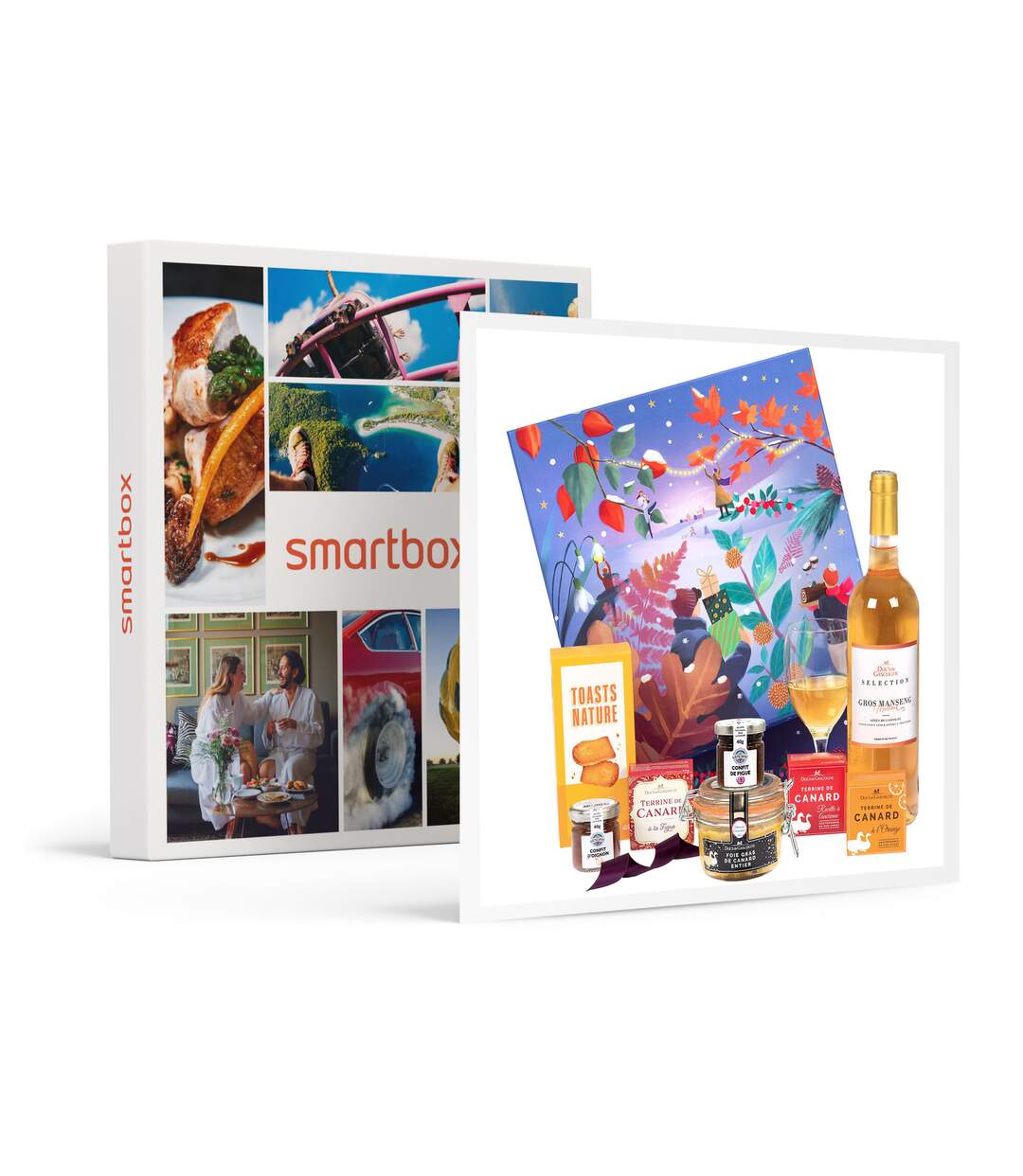 Coffret L'hiver en fête : délices salés et vin livrés à domicile - SMARTBOX - Coffret Cadeau Gastronomie