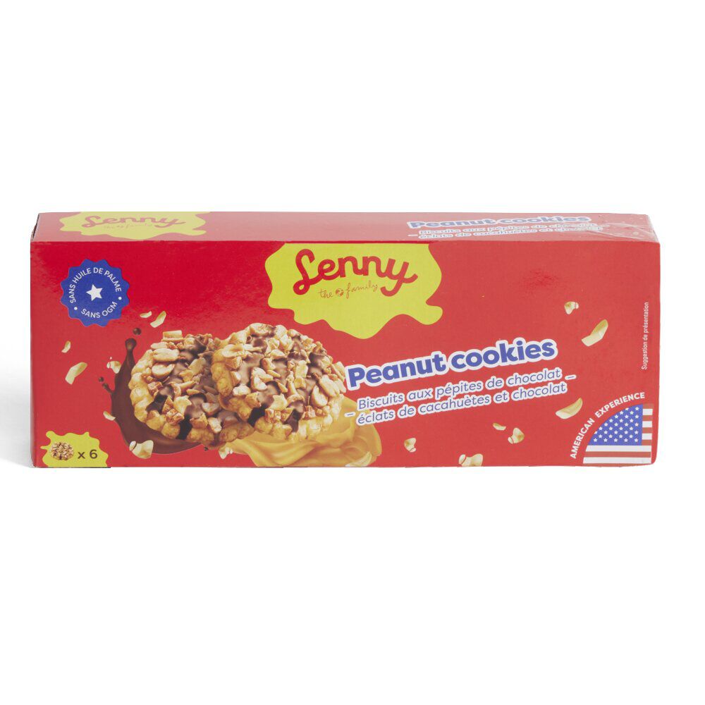 Biscuits Lenny pépites de chocolat et éclats de cacahuète 150gr