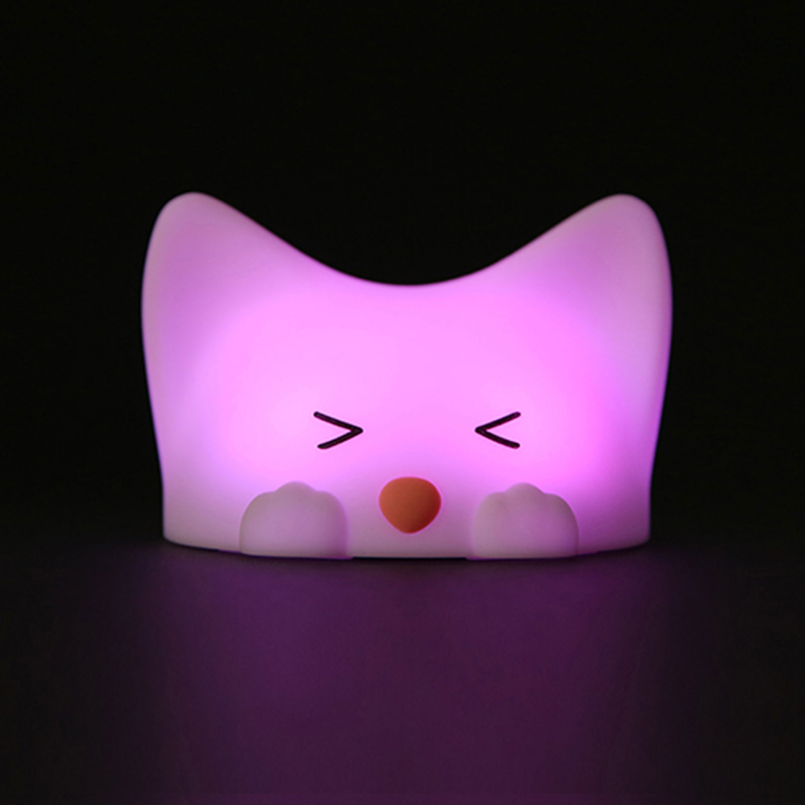 LED-Touch-Nachtlicht - weiß - Katze - dimmbar