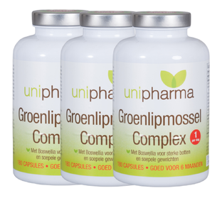 Unipharma Groenlipmossel Complex Capsules Multipack 3x180CP
