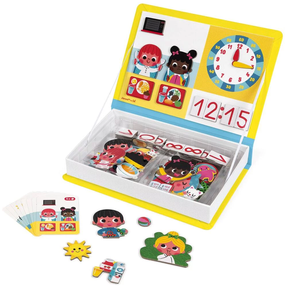 MAGNETI'BOOK J'APPRENDS L'HEURE - 75 MAGNETS