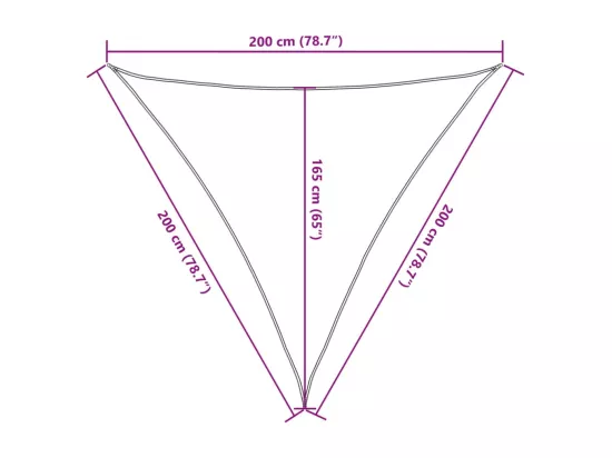 Voile d'ombrage blanc 2x2x2 m 100 % polyester oxford