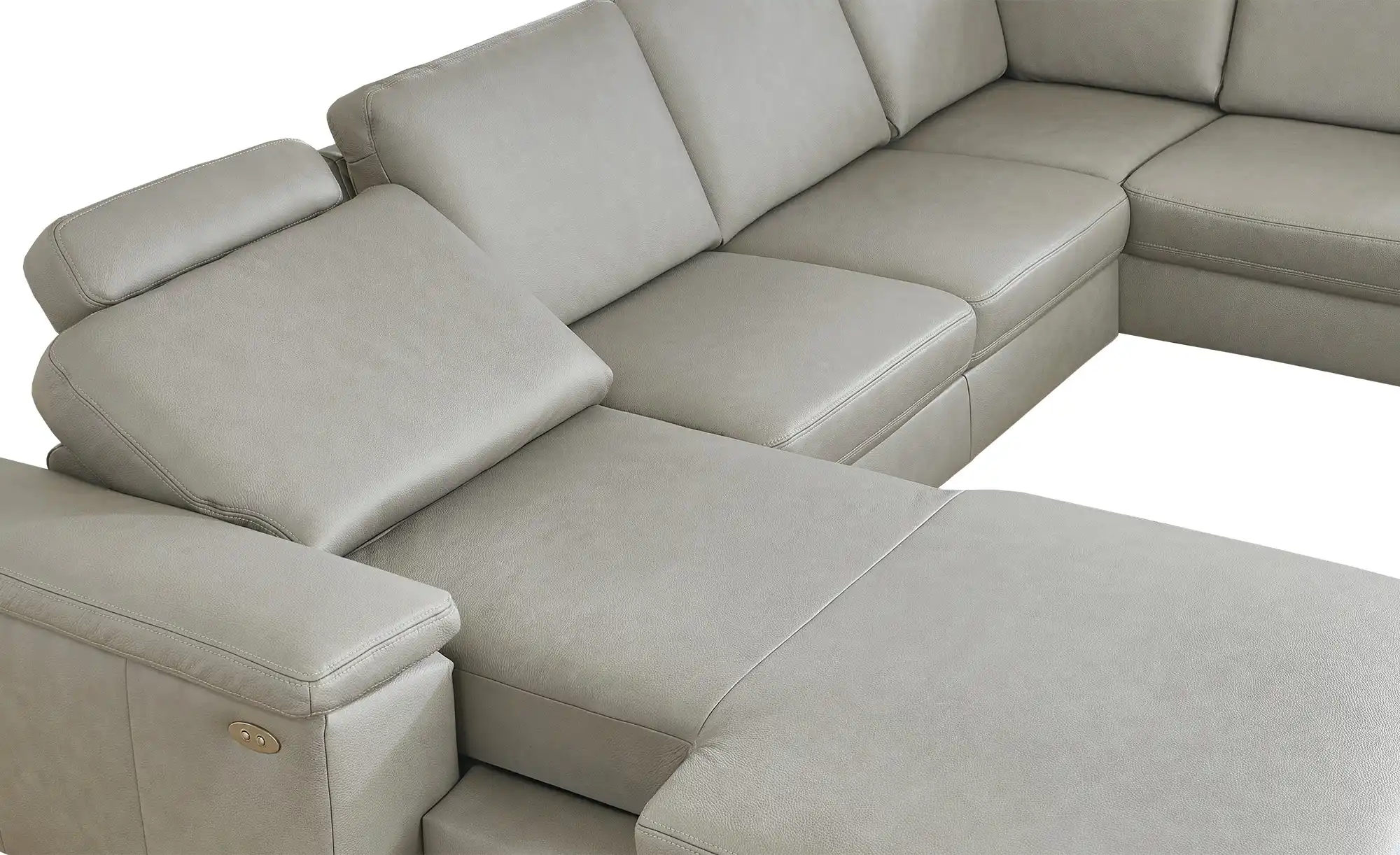 meinSofa Wohnlandschaft mit Sitz- und Rückenbezug aus Echtleder Samu-L