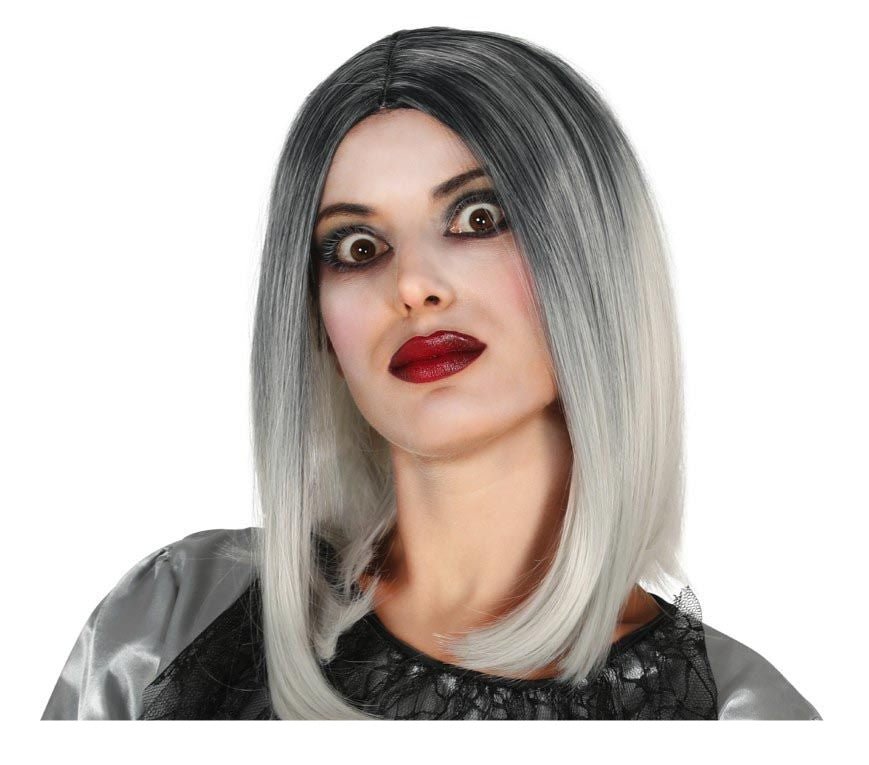 Halloween Pruik Grijs Blond
